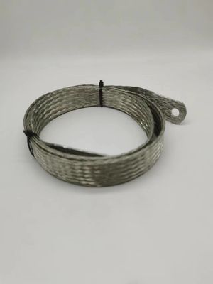 Tresse de cuivre plate étamée pour connexion électrique, haute résistance à la corrosion, tressage de câble
