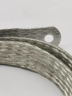 Connecteur électrique plat tressé en cuivre flexible