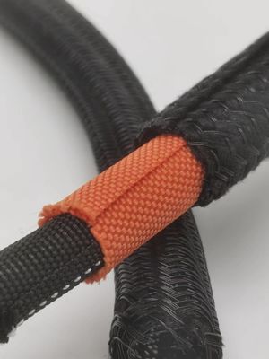 Noir en PET tressé Auto-emballage à manches à haute flexibilité