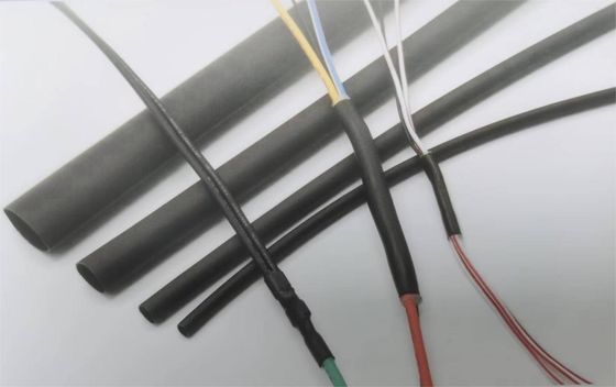 Proportion de rétrécissement élevée, tubes en polyolefine à double paroi semi-rigide adhésif revêtu de revêtement thermique rétrécissant