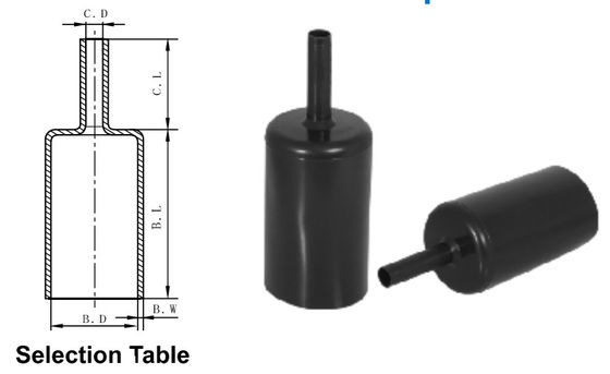 RoHS Caps d'anode thermiquement isolés rétrécissables Accessoires de câbles électriques