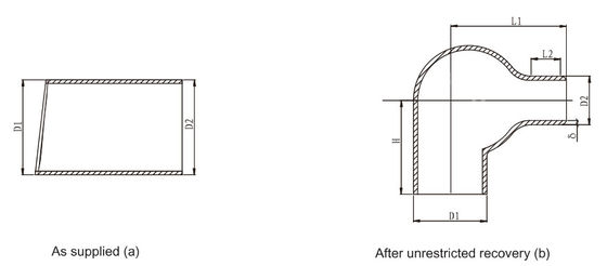 Réduction de la chaleur Bottes à angle droit Polyolefine semi-rigide Résistante à la flamme