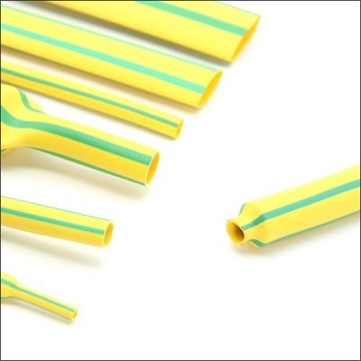 Tubes à paroi mince à bande jaune/vert reliées en croisement par polyolefine pour rétrécissement thermique