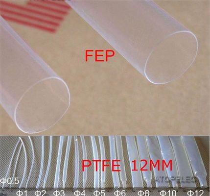 Le taux de rétrécissement des tubes en téflon PTFE rétrécit par la chaleur:1.7:1, 2:1,4:1